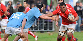 East Coast Rugby players in action at the rugbyRUCKus. Photo credit: The Gisborne Herald